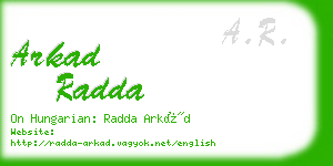 arkad radda business card